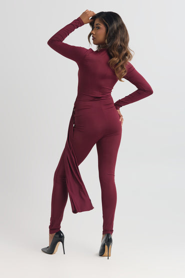 Sarai Burgundy Jumpsuit